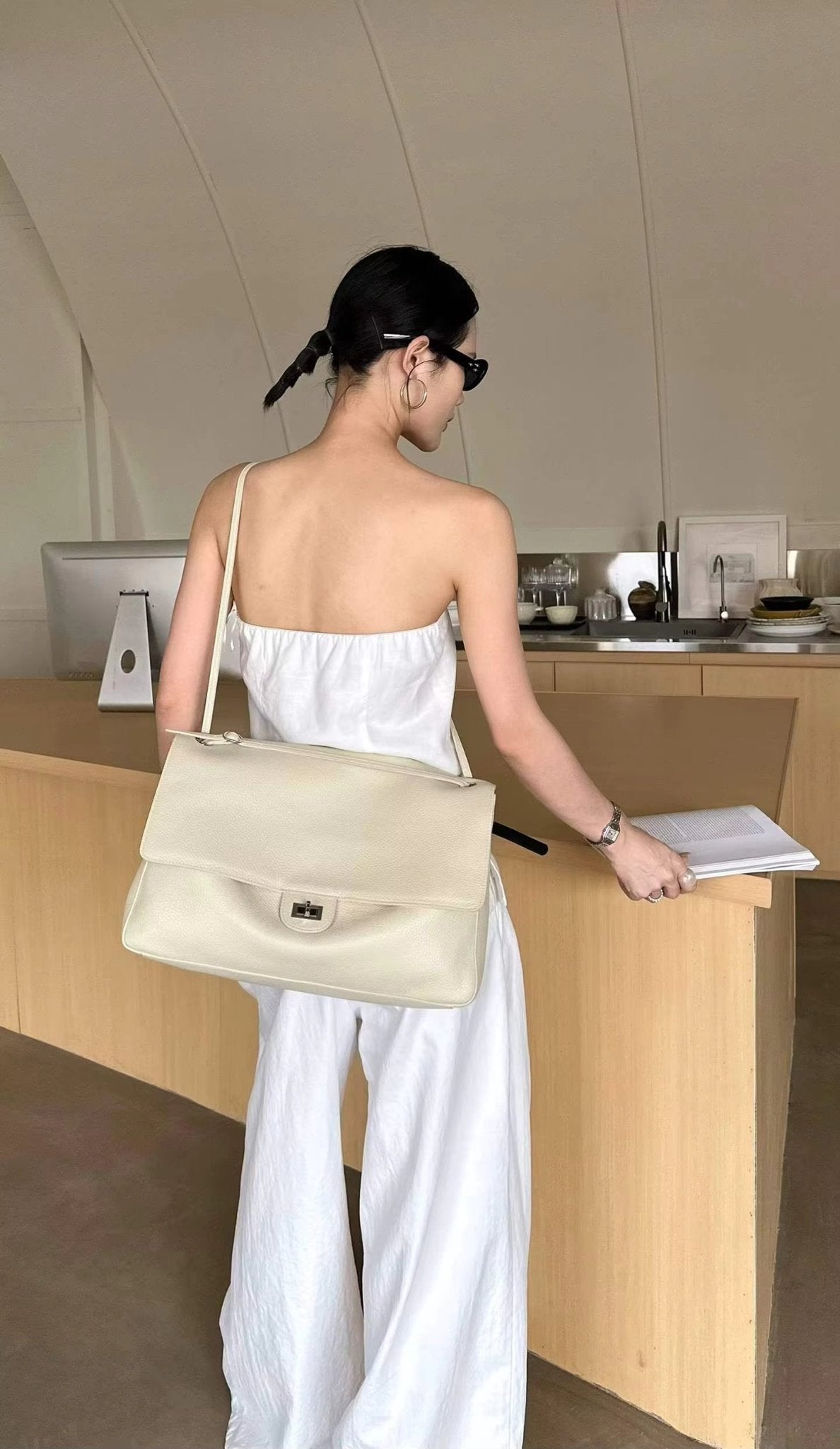 Sac bandoulière Eva Chevron