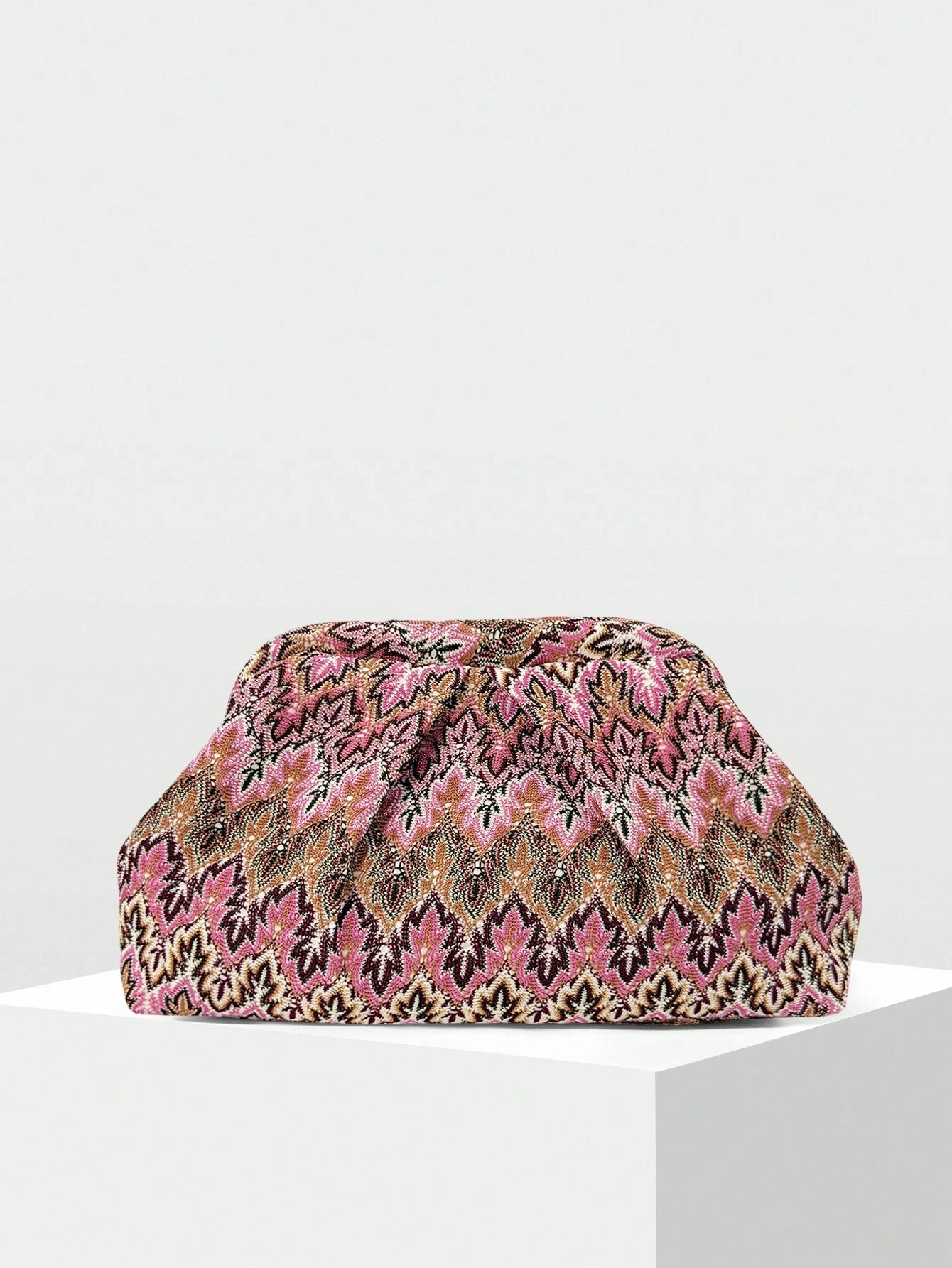 Pochette plissée Jacquard Sophia
