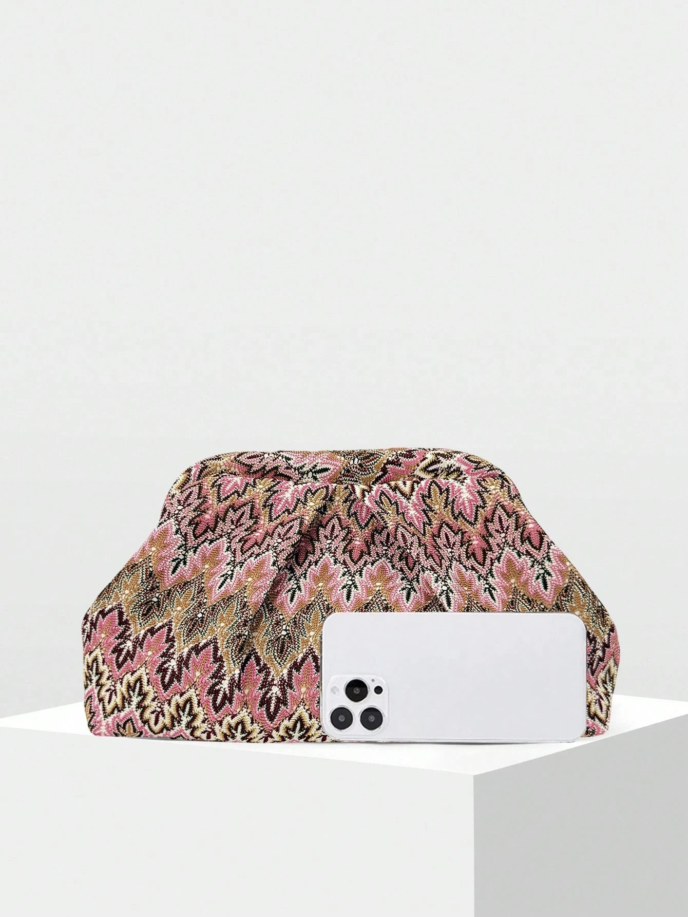 Pochette plissée Jacquard Sophia