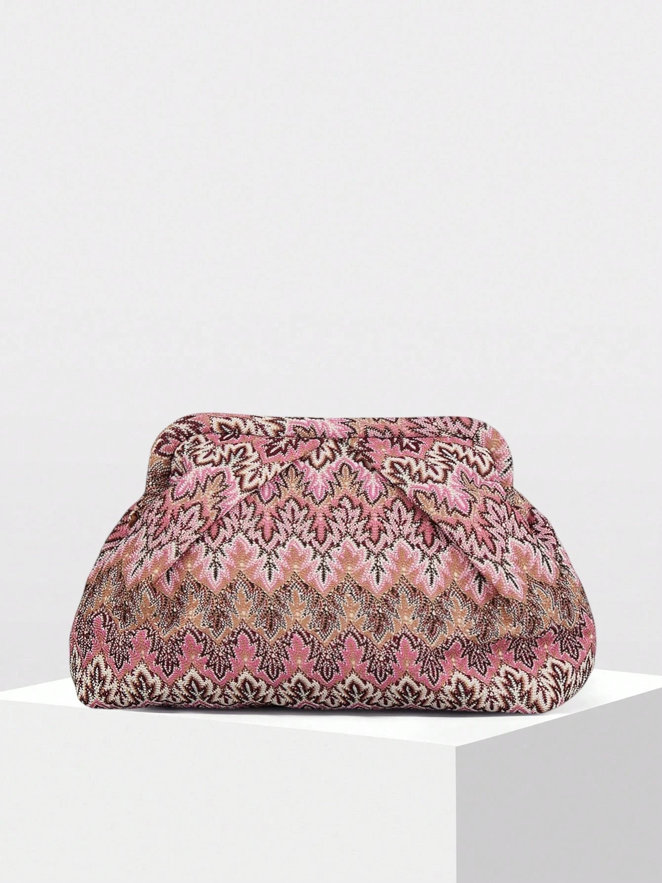 Pochette plissée Jacquard Sophia