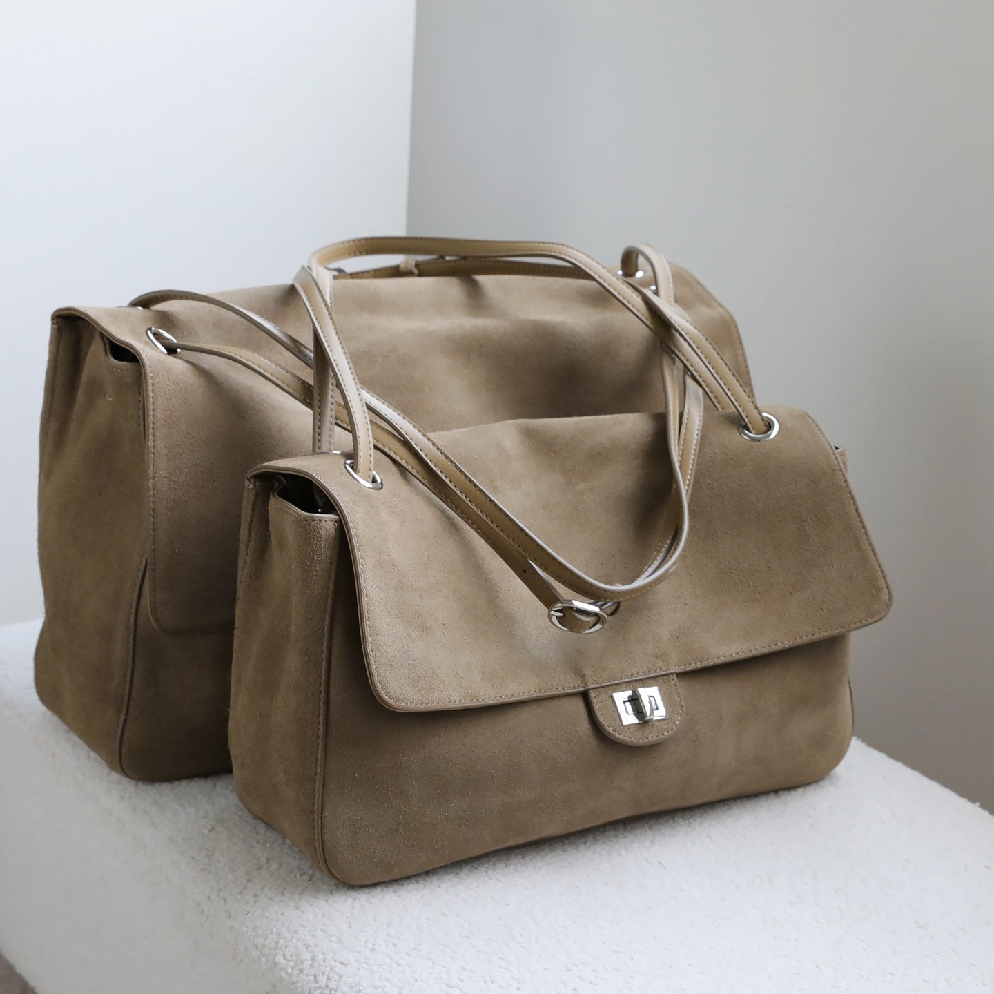 Sac cabas rétro en cuir de vache Lena effet givré