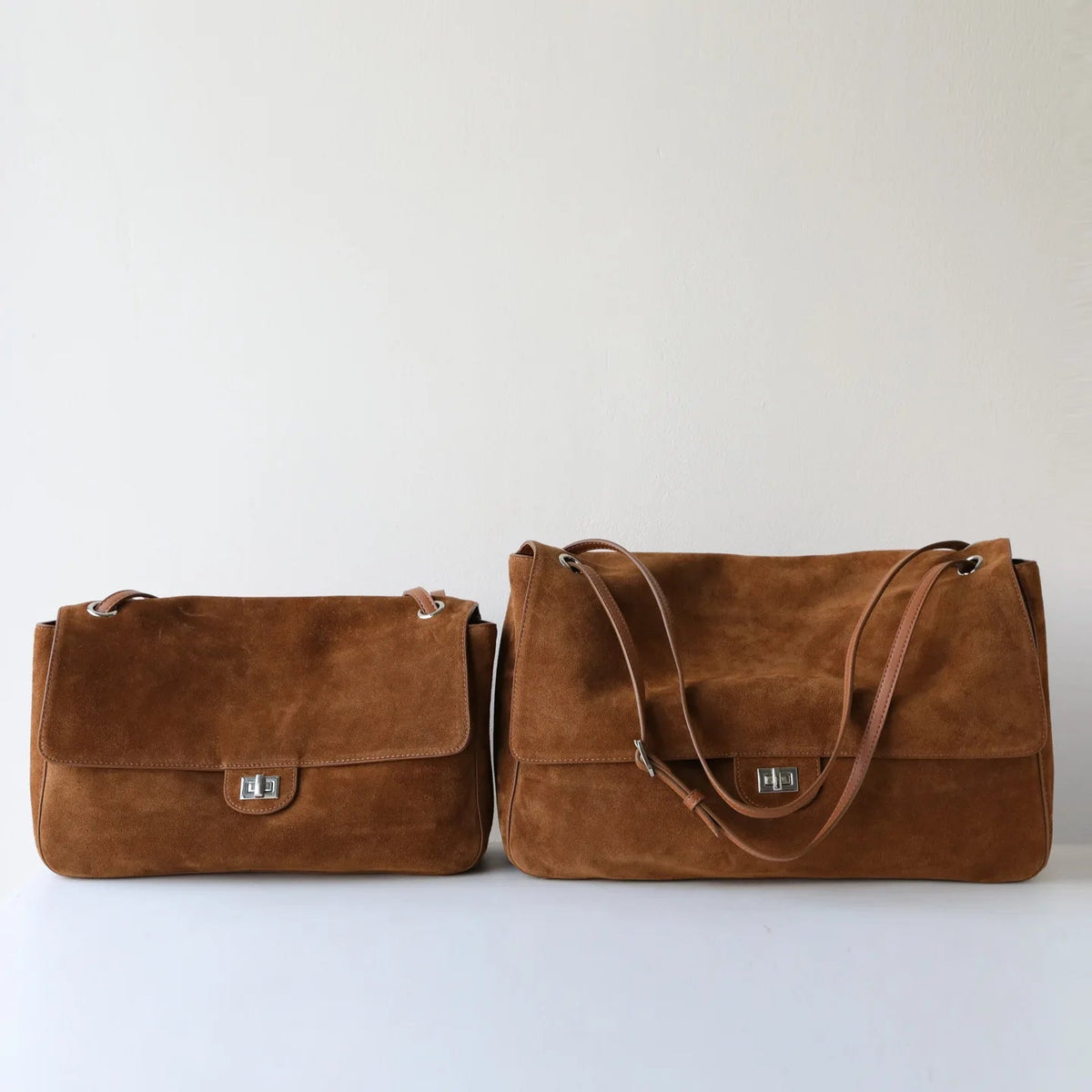 Sac cabas rétro en cuir de vache Lena effet givré