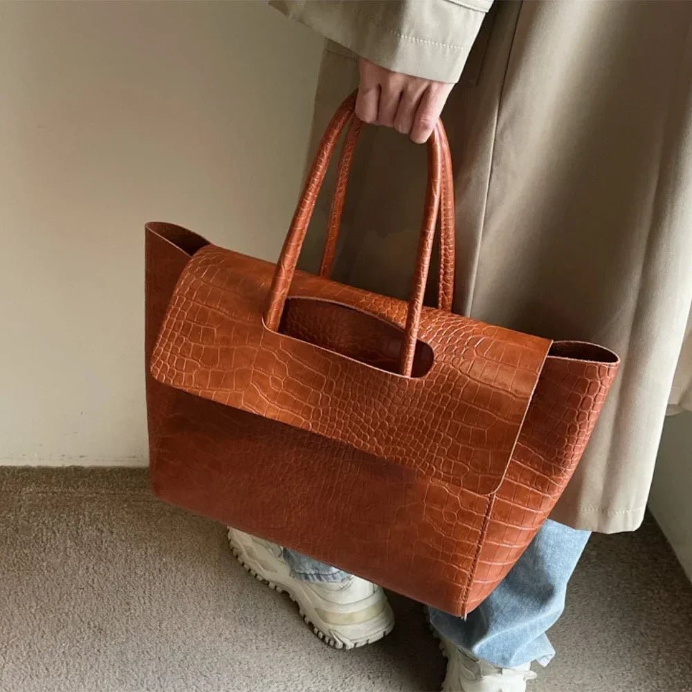Amelia Tote embossé cuir