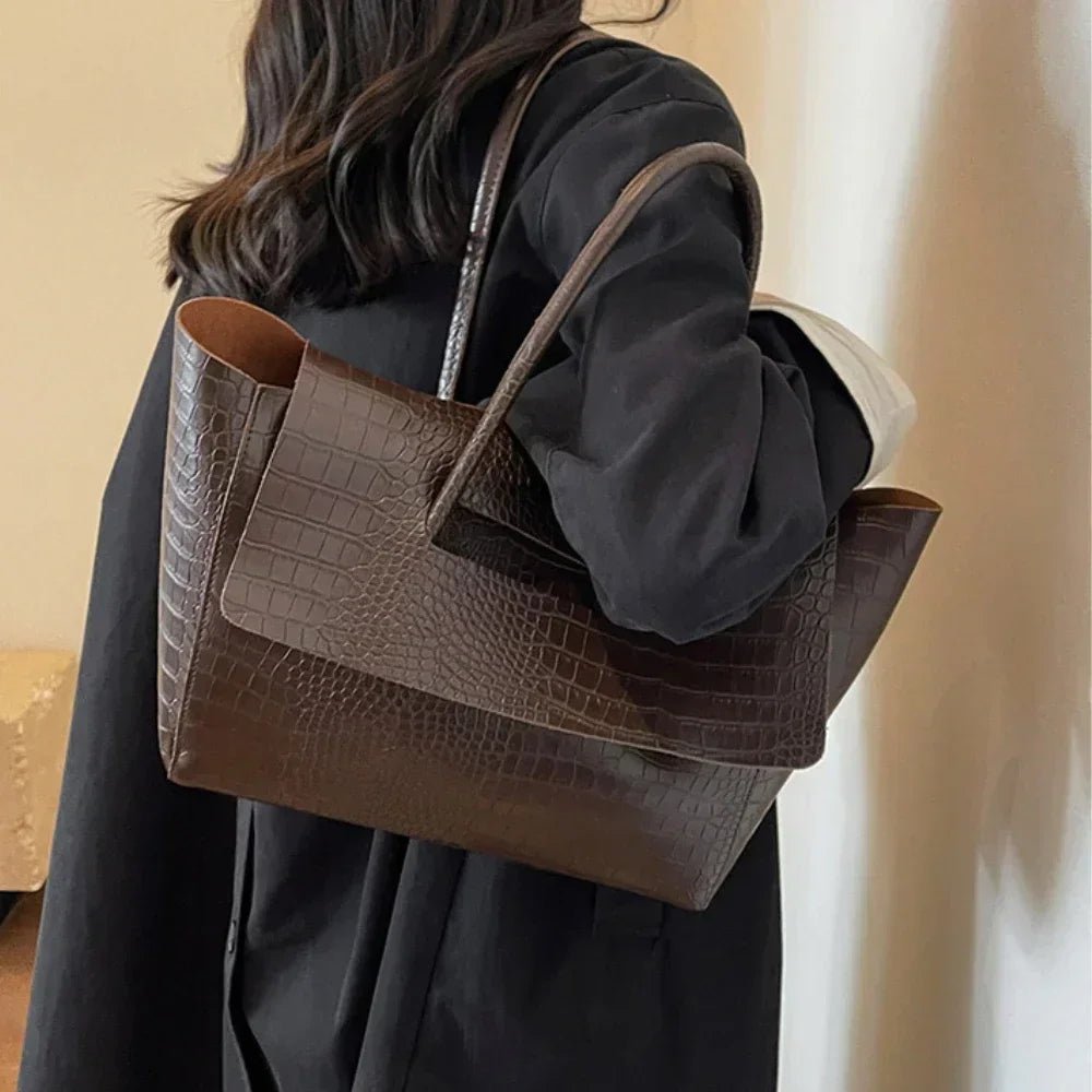 Amelia Tote embossé cuir