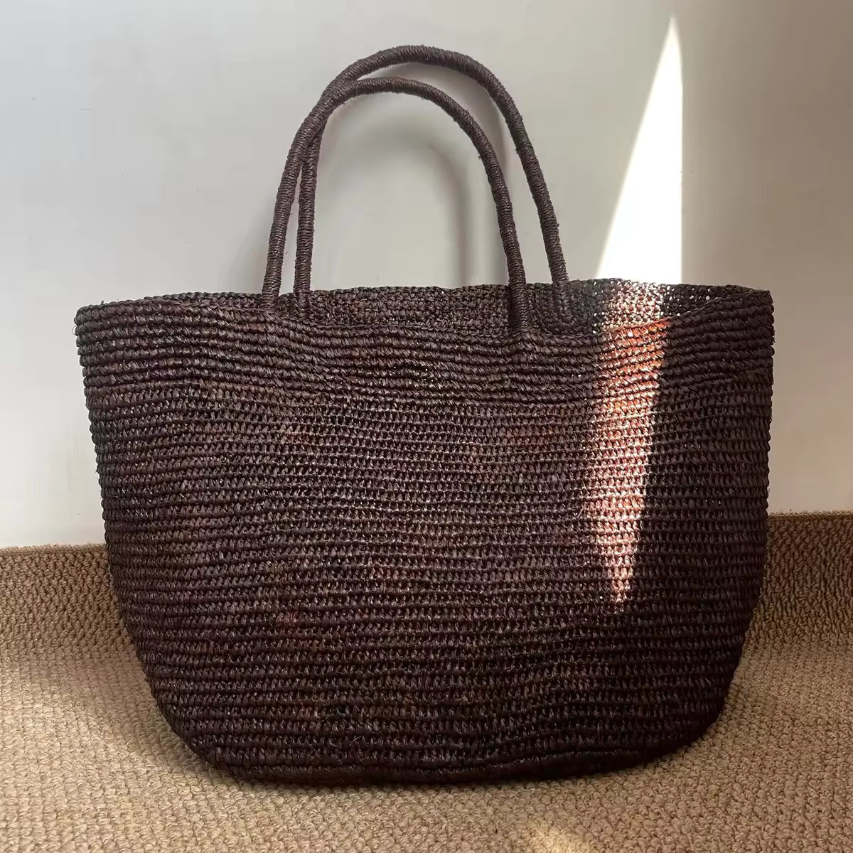 Vivienne sac cabas en rotin tressé à la main