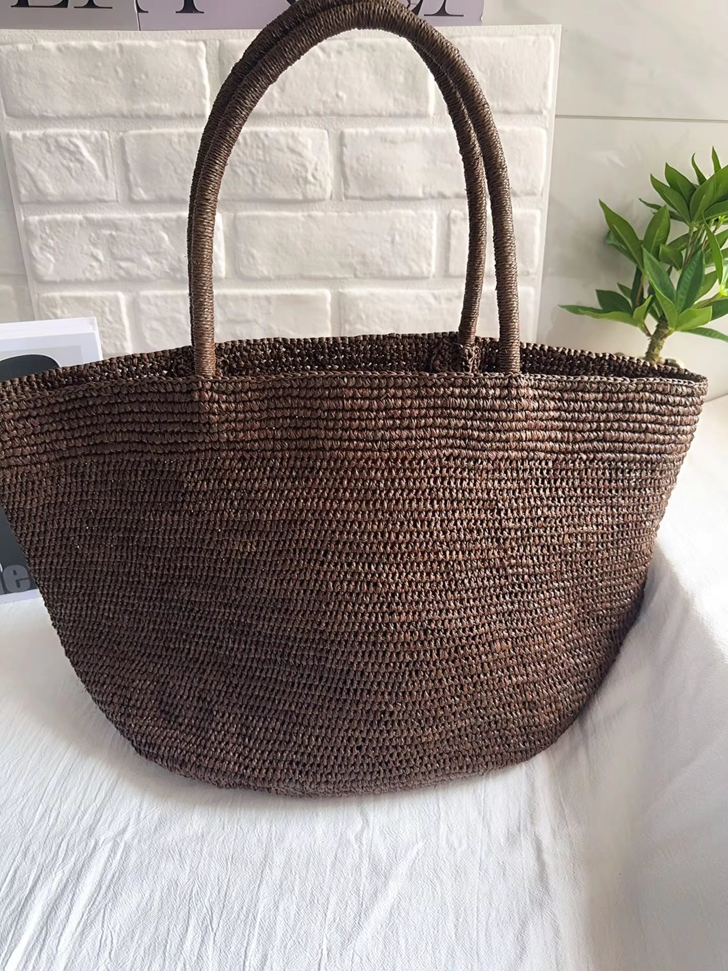Vivienne sac cabas en rotin tressé à la main