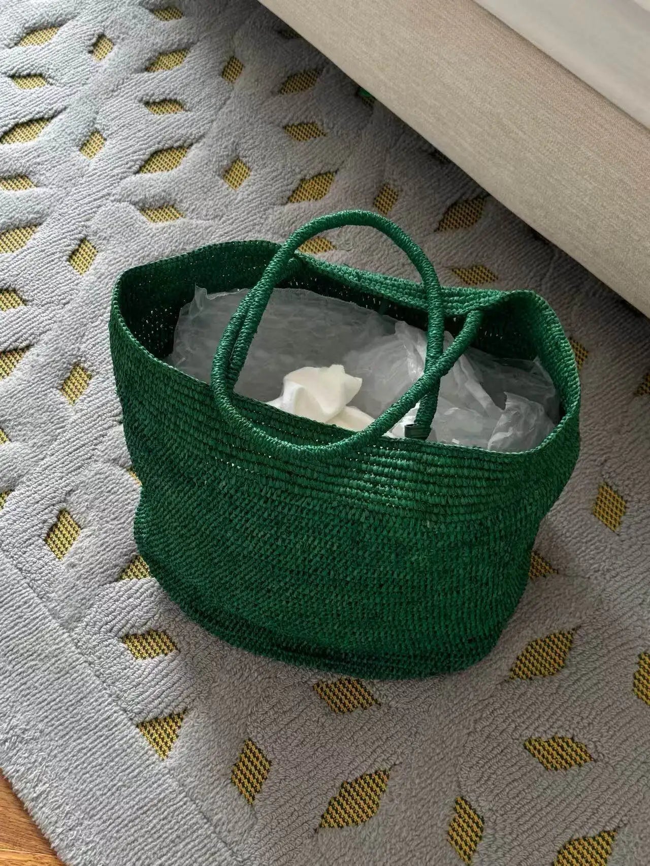 Vivienne sac cabas en rotin tressé à la main