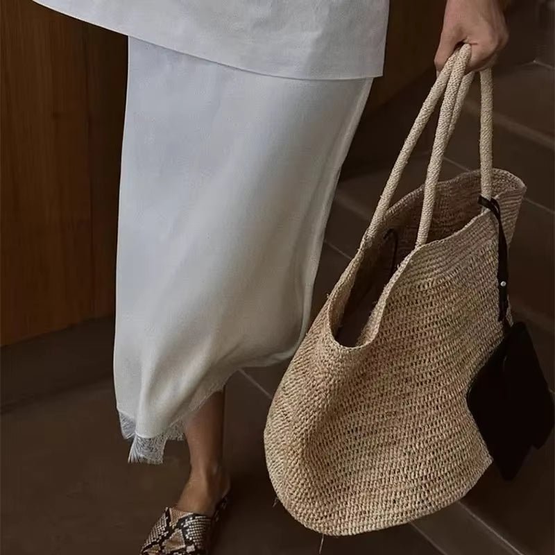 Vivienne sac cabas en rotin tressé à la main