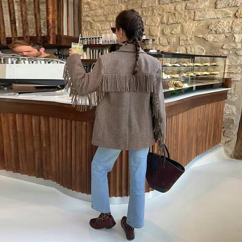 Blazer Alicia à franges sur mesure