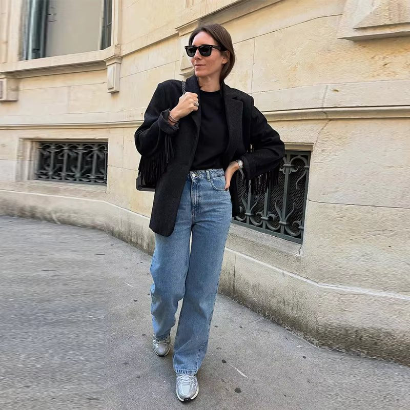 Blazer Alicia à franges sur mesure