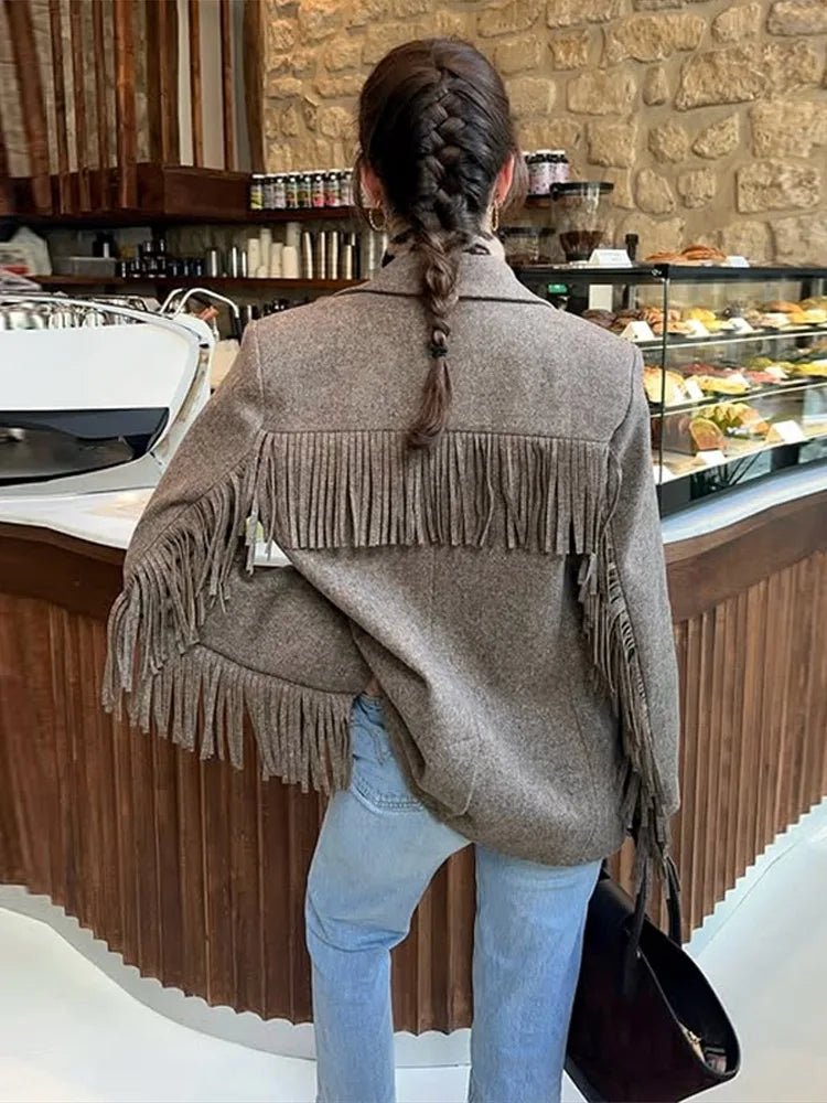 Blazer Alicia à franges sur mesure