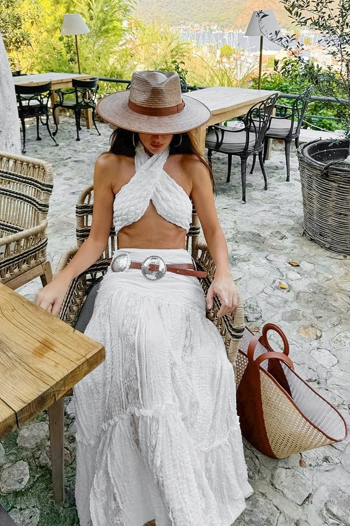 Melissa Lace Tiered Maxi Skirt