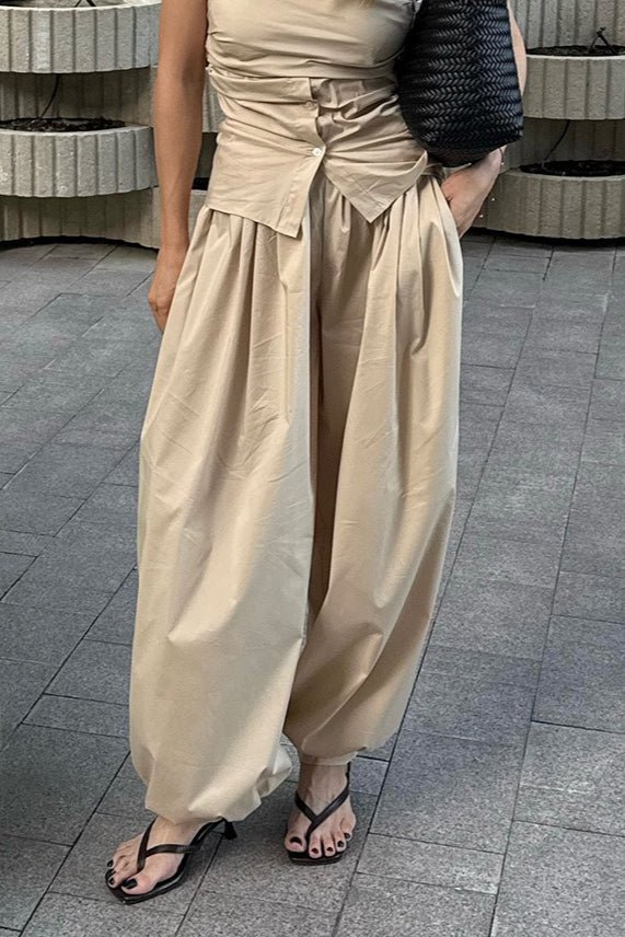 Pantalon baggy Fenella à taille élastique
