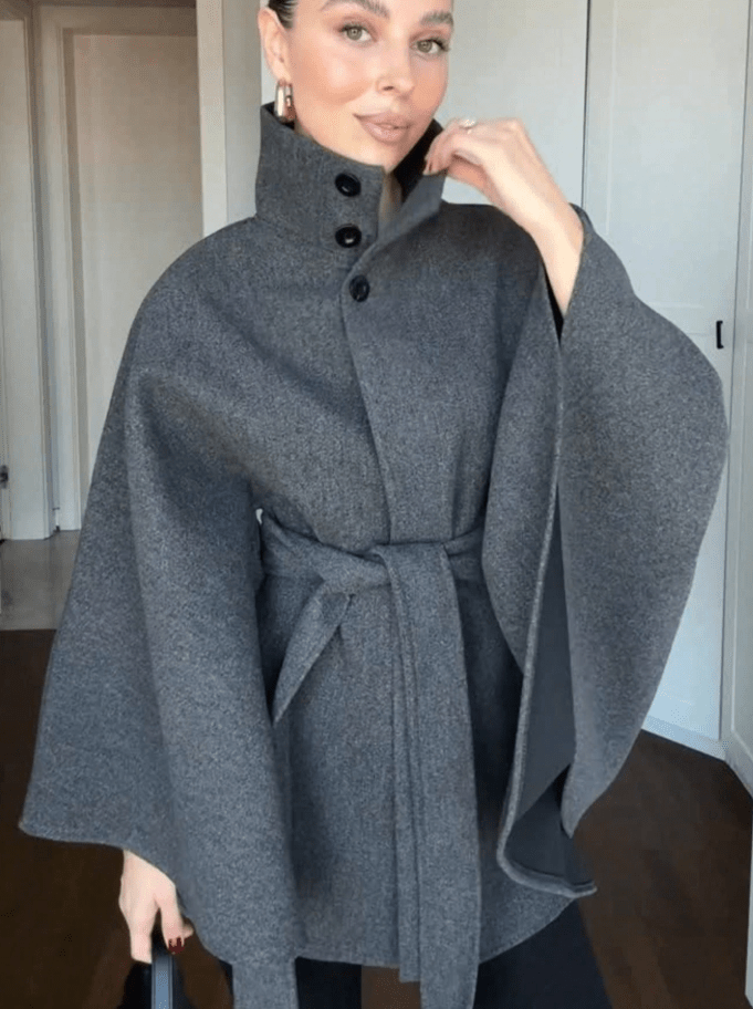 Veste cape Daniela avec ceinture