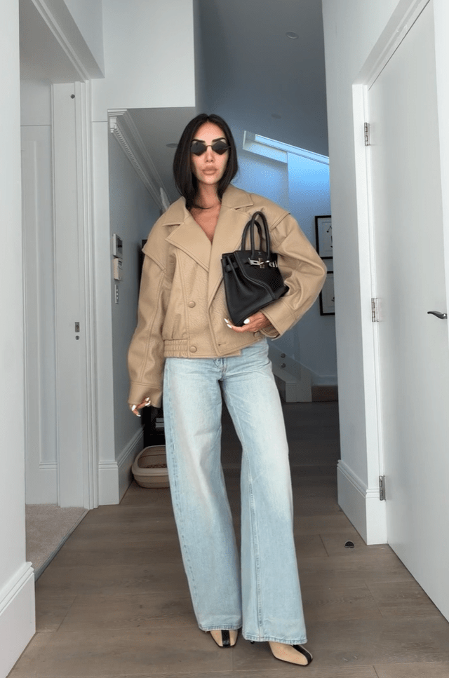 Manteau Isabel croisé en similicuir