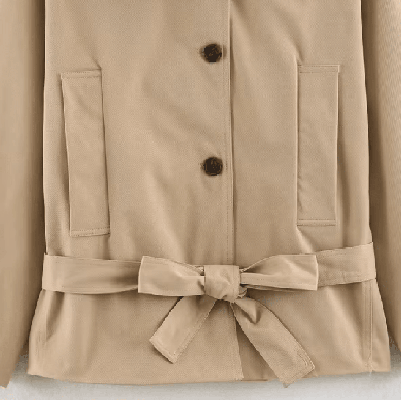 Trench-coat Helena asymétrique avec ceinture