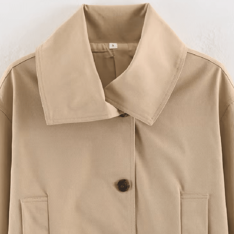 Trench-coat Helena asymétrique avec ceinture