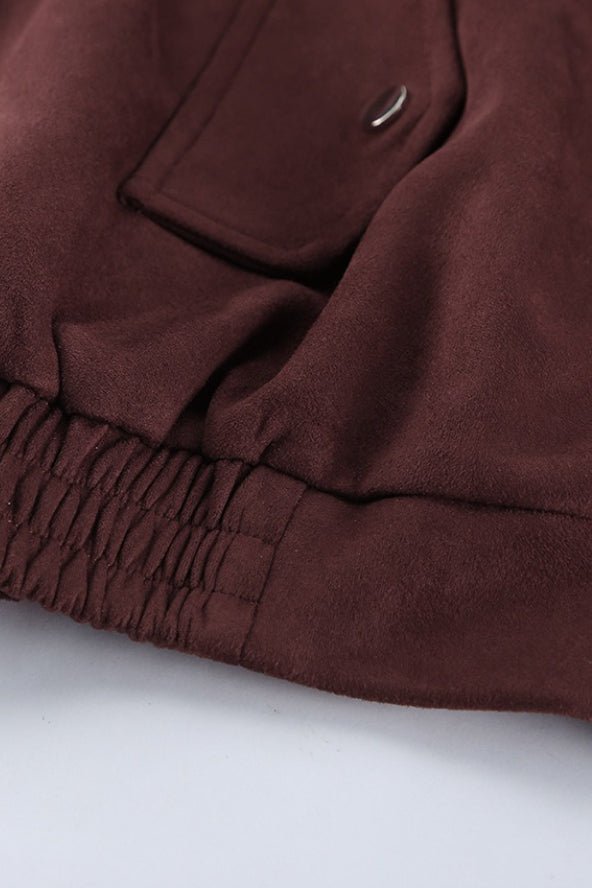 Manteau Amanda en daim décontracté