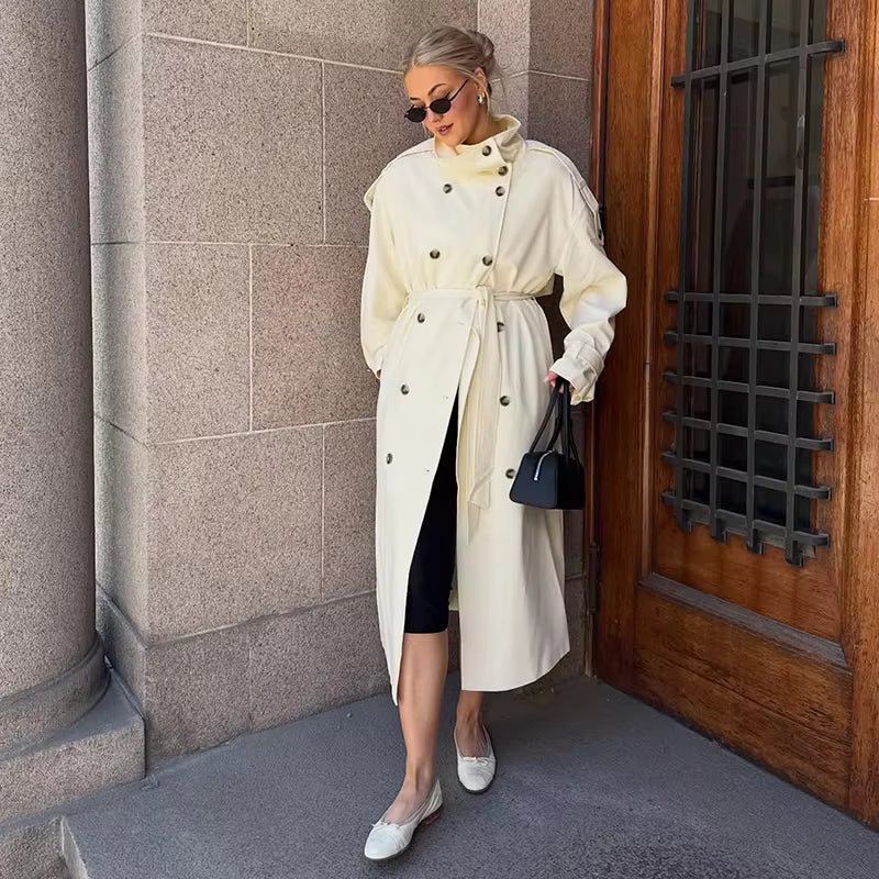 Trench-coat long Lucy avec ceinture