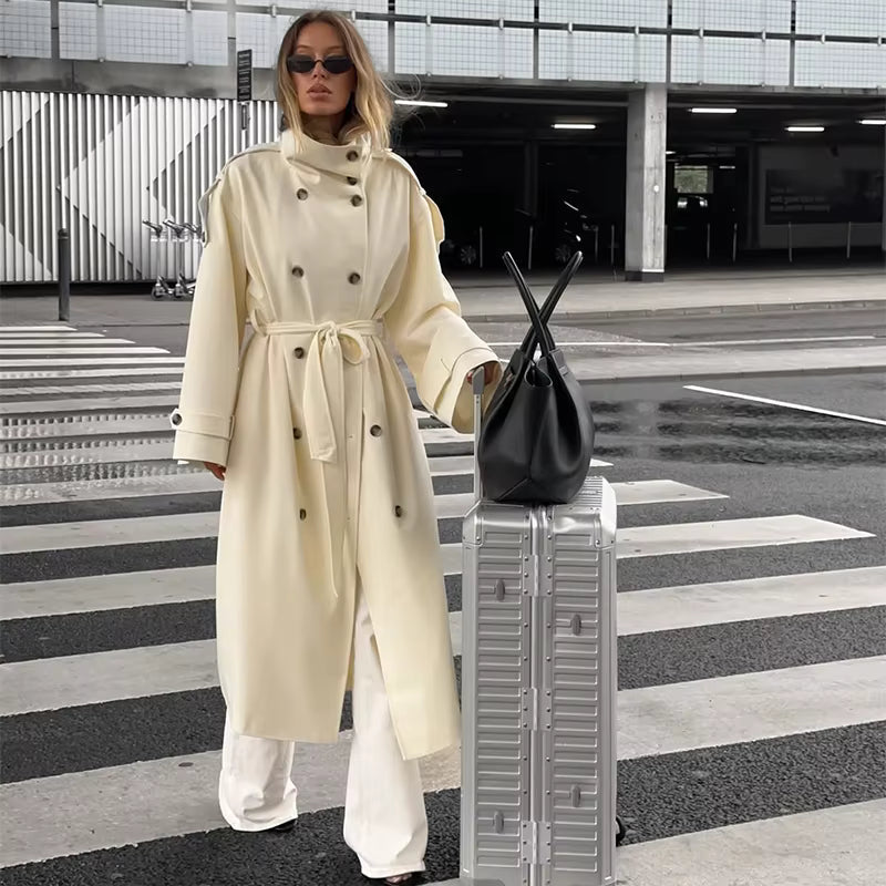 Trench-coat long Lucy avec ceinture