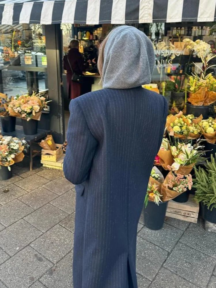 Manteau long Mary à double boutonnage