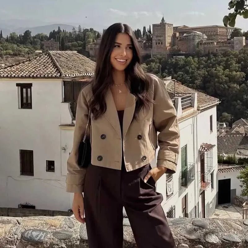 Trench Carla court croisé