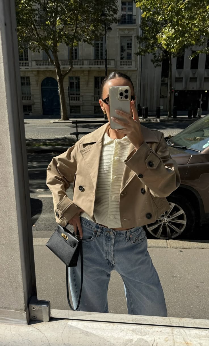 Trench Carla court croisé