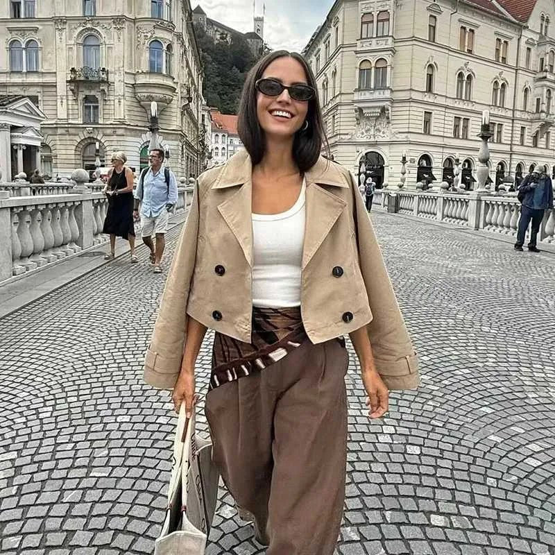 Trench Carla court croisé