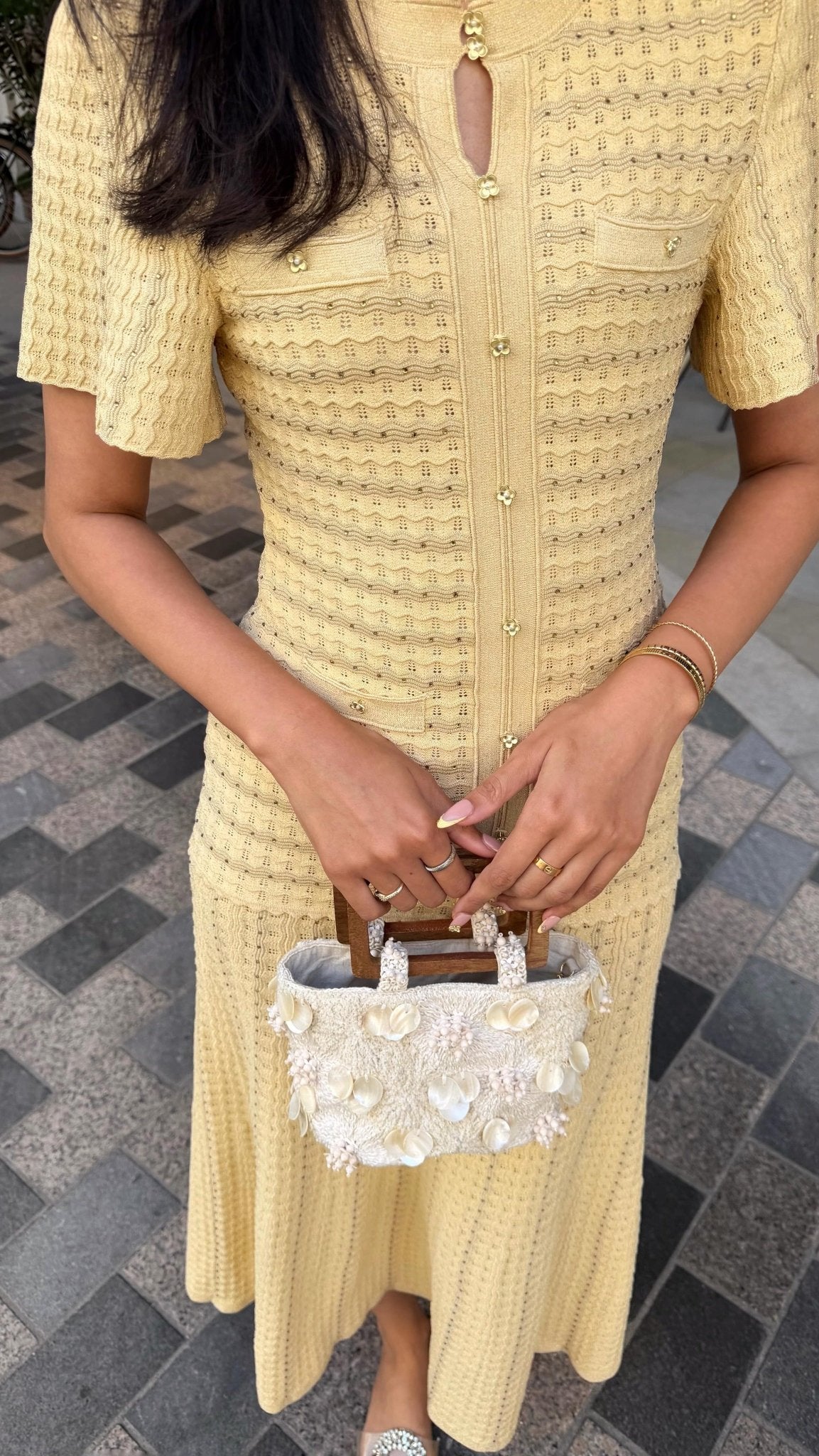 Robe longue en maille à sequins Sadie