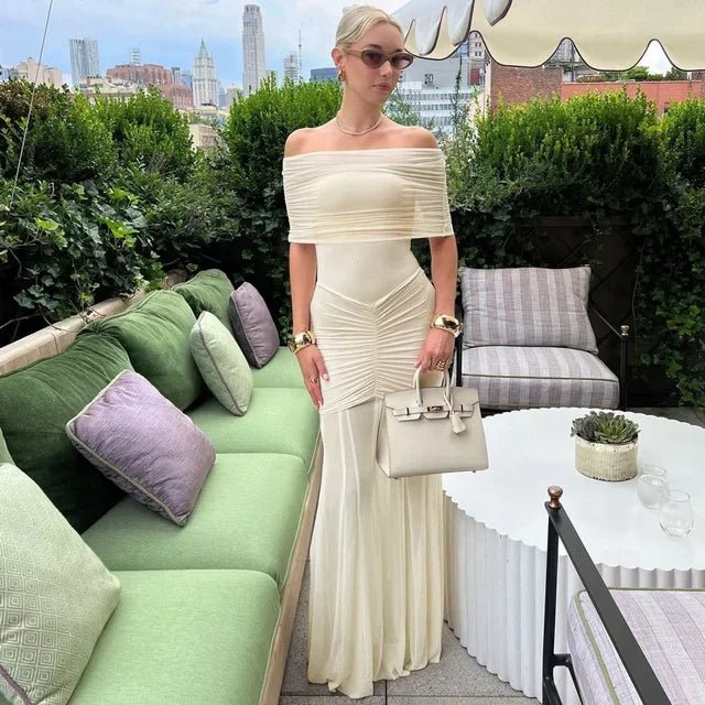 Robe maxi Marina froncée