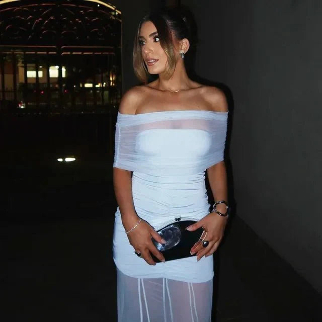 Robe maxi Marina froncée