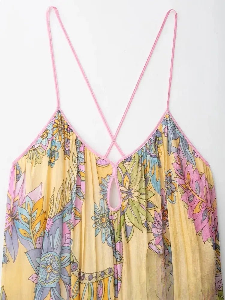 Betty robe nuisette en mousseline à motif floral