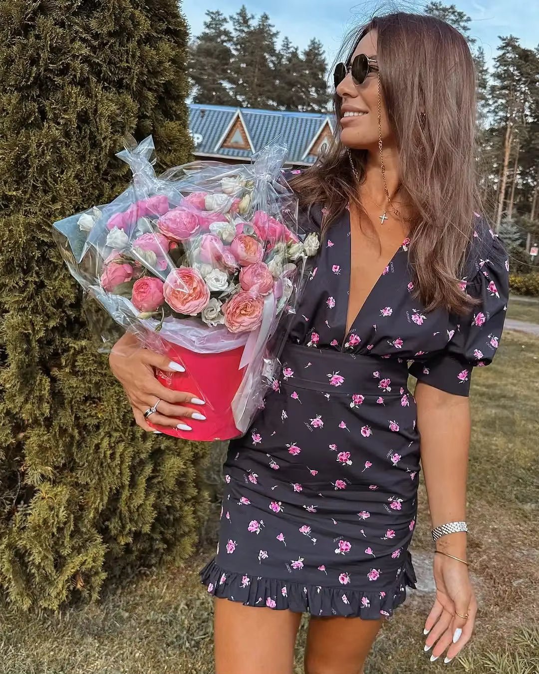 Robe courte fleurie Natasha