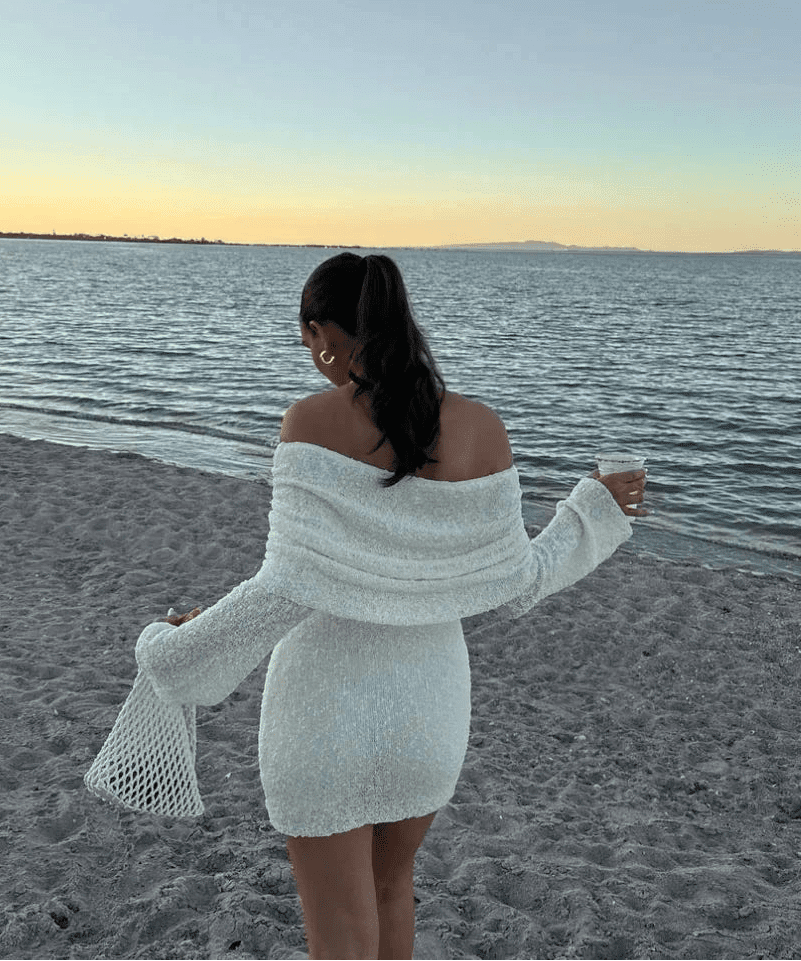 Robe mini moulante bardot Zaria