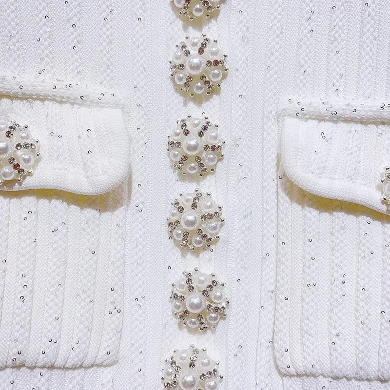 Robe mini Vianne en maille ornée de sequins