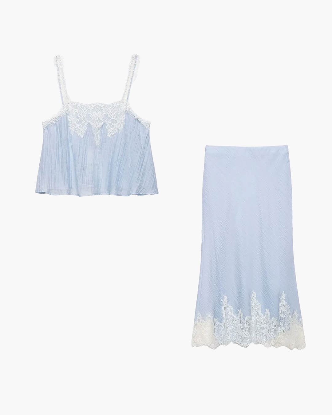 Ensemble midi Jacinta à empiècements dentelle