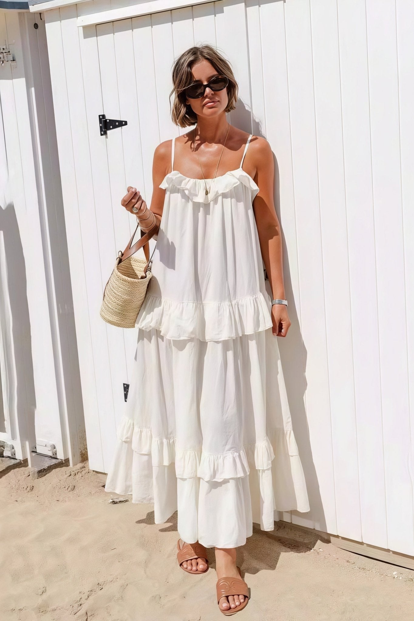Robe maxi Sophia à ourlet volanté