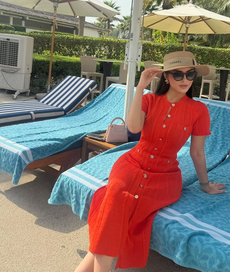 Robe midi en maille Margot boutonnée devant