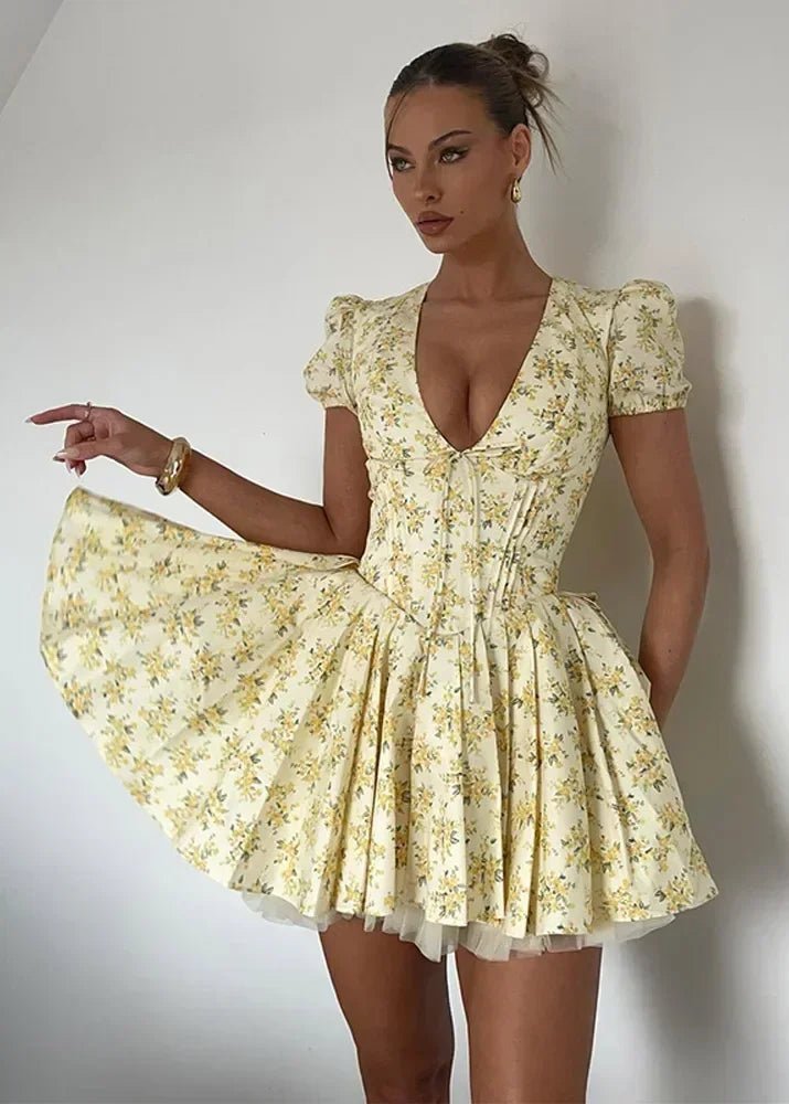 Robe courte Lory en V