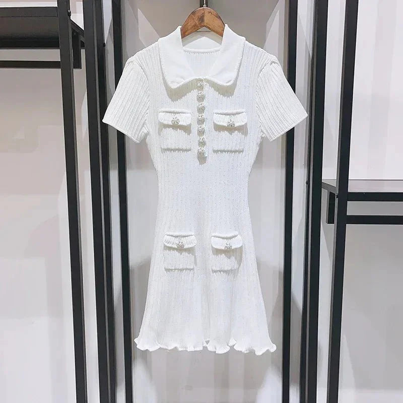 Robe mini Emelia en maille à sequins