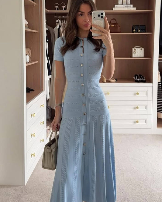 Robe midi côtelée Milena