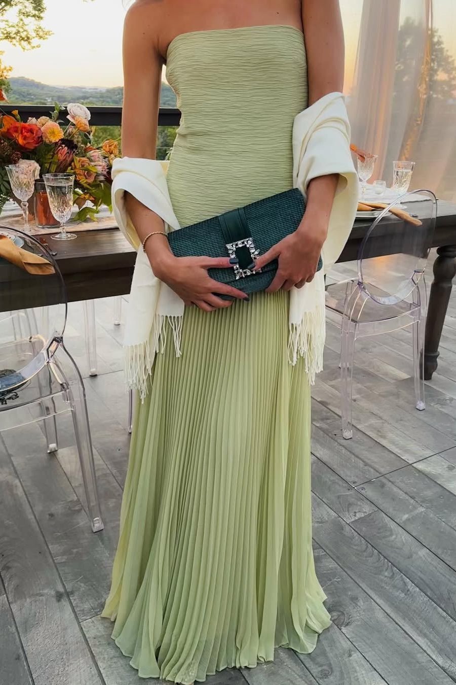Robe maxi bustier Barbra