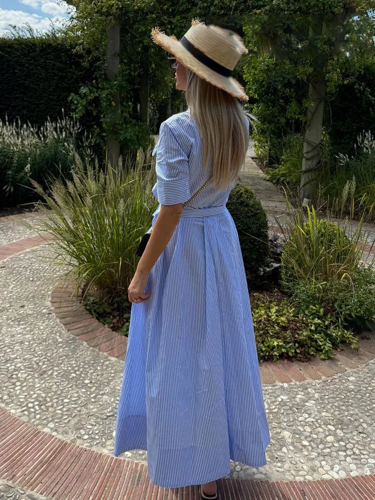 Robe chemise Karen à taille nouée