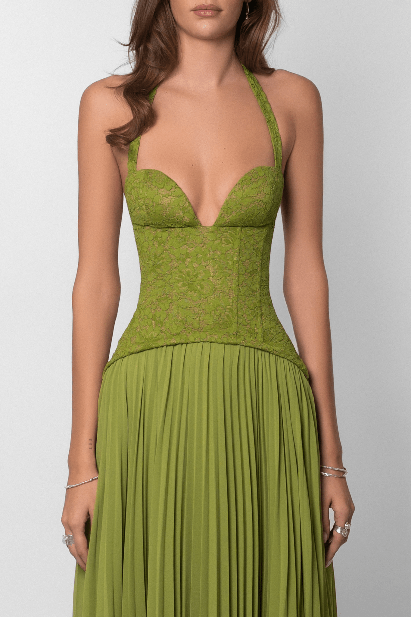 Robe longue Miranda plissée à corset