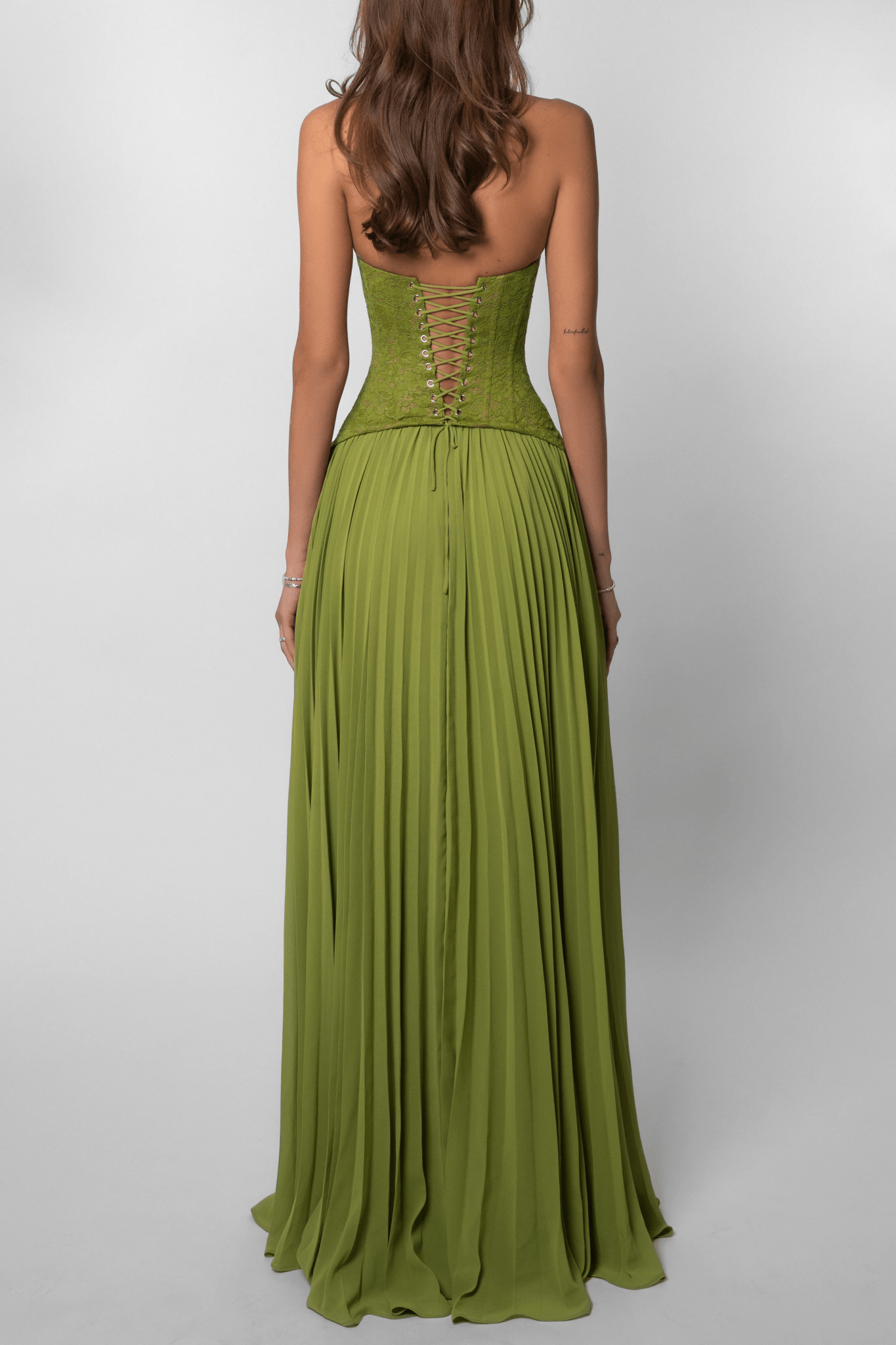 Robe longue Miranda plissée à corset