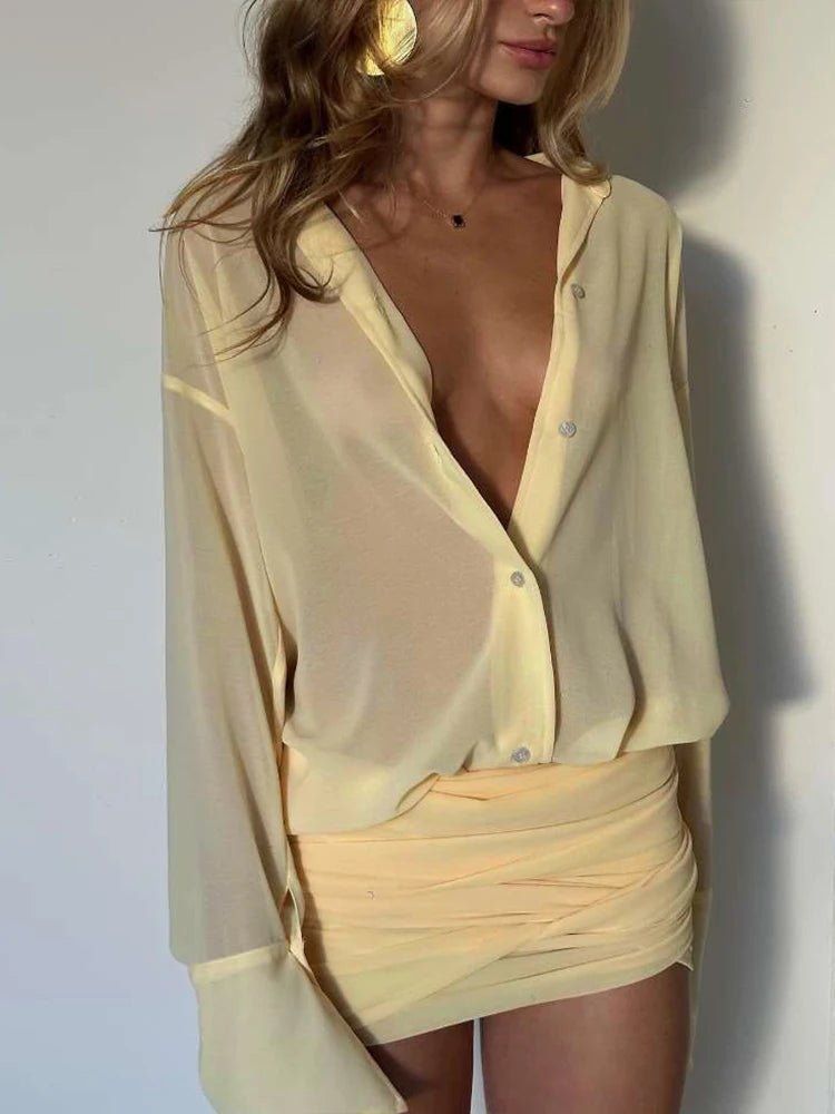 Robe-chemise Maya manches longues