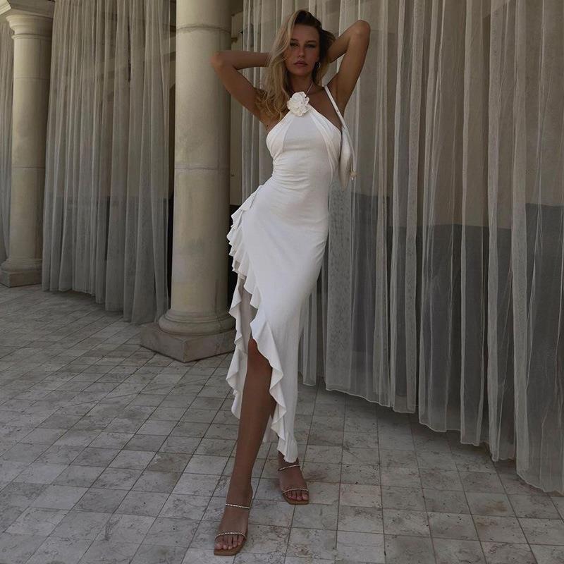 Robe Valentina à volants en halter