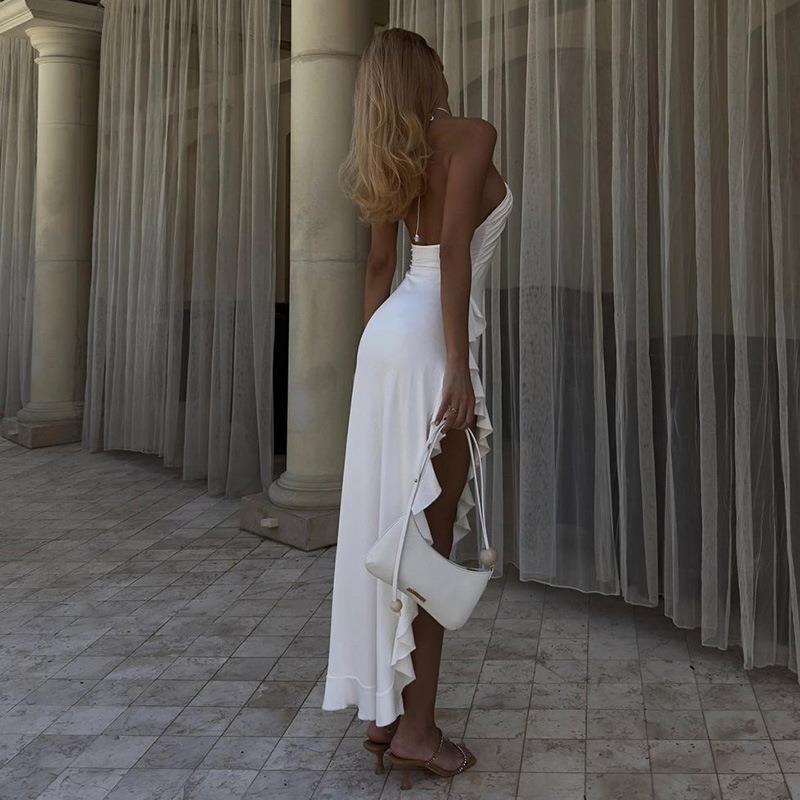 Robe Valentina à volants en halter