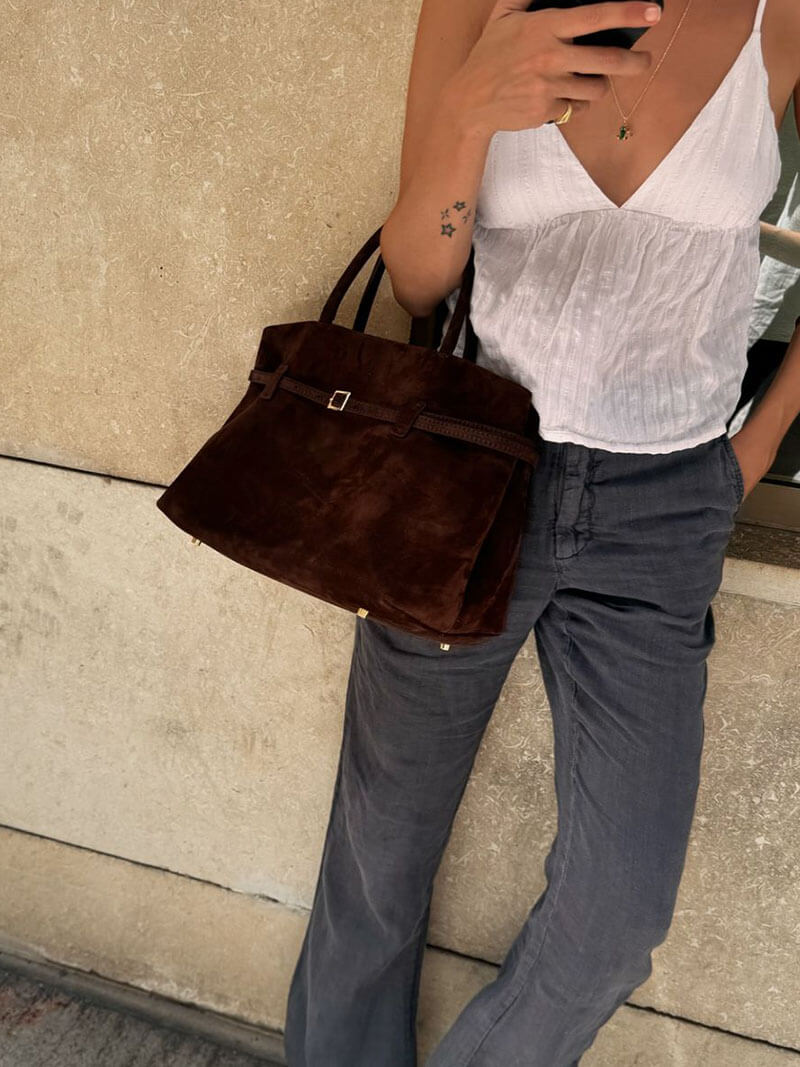 Sac bandoulière Fiona en suédine