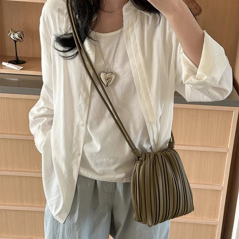 Sac bandoulière mini plissé Sadie
